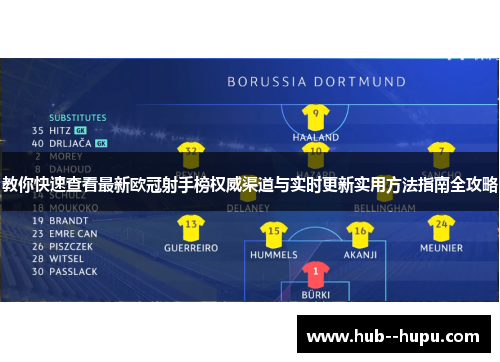 教你快速查看最新欧冠射手榜权威渠道与实时更新实用方法指南全攻略 教你快速查看最新欧冠射手榜权威渠道与实时更新实用方法指南全攻略