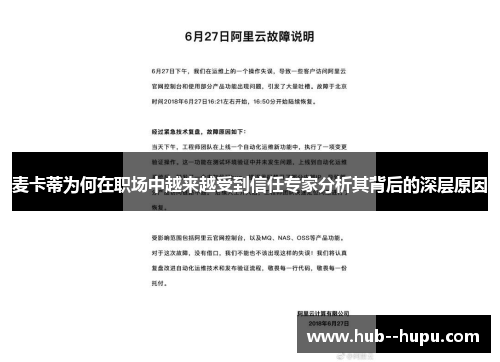 麦卡蒂为何在职场中越来越受到信任专家分析其背后的深层原因